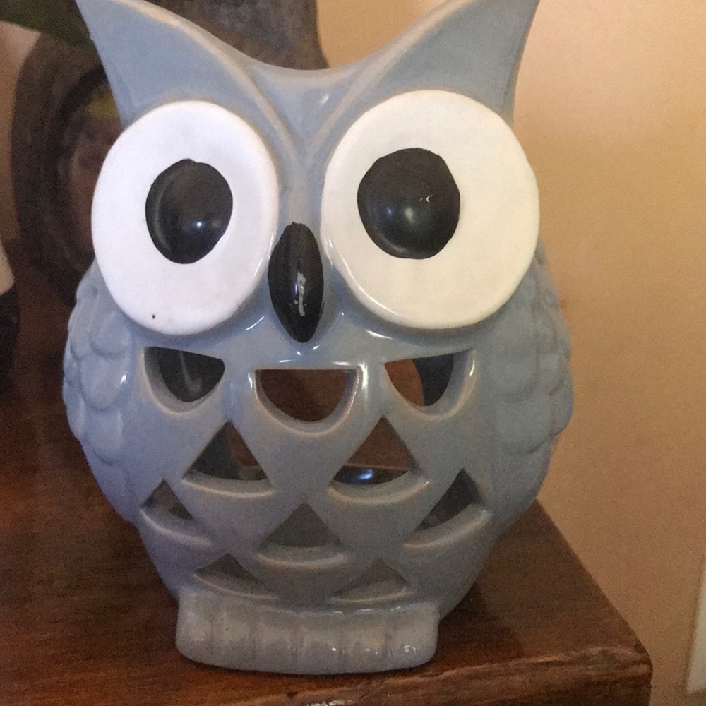 Owl tea candle holder